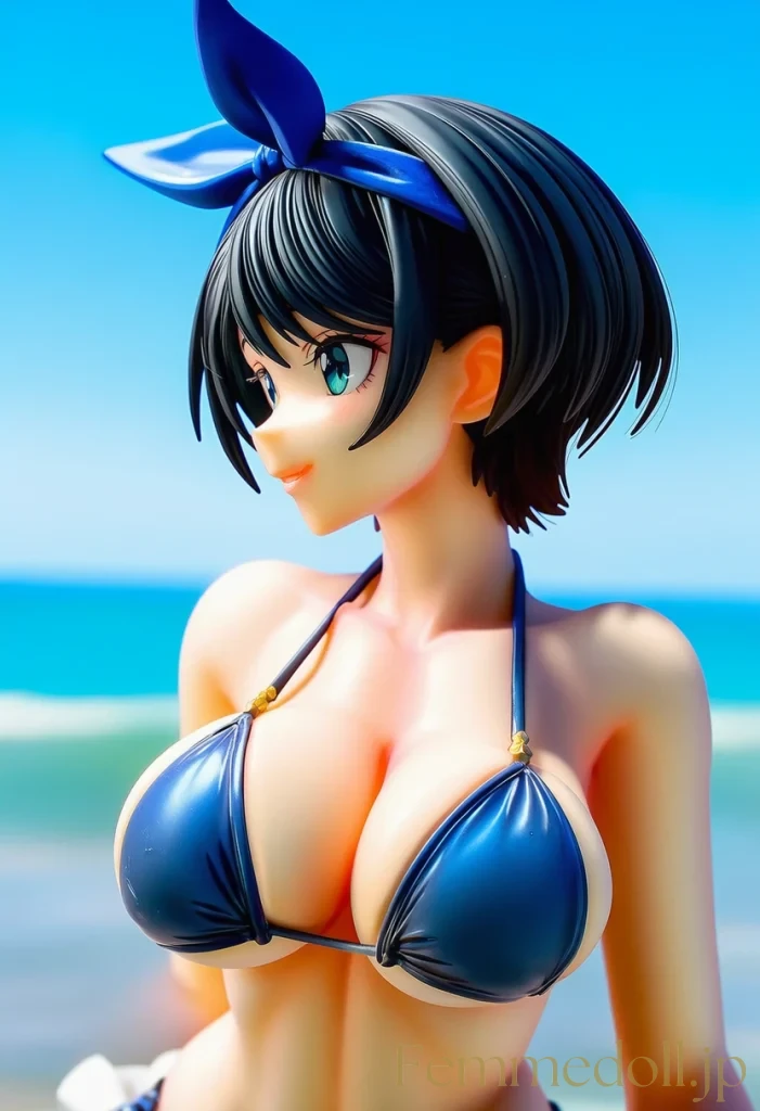 【彼女、お借りします】更科瑠夏海水着の爆乳がはみ出しプルプル誘惑【巨乳エロCG30枚】 15枚目