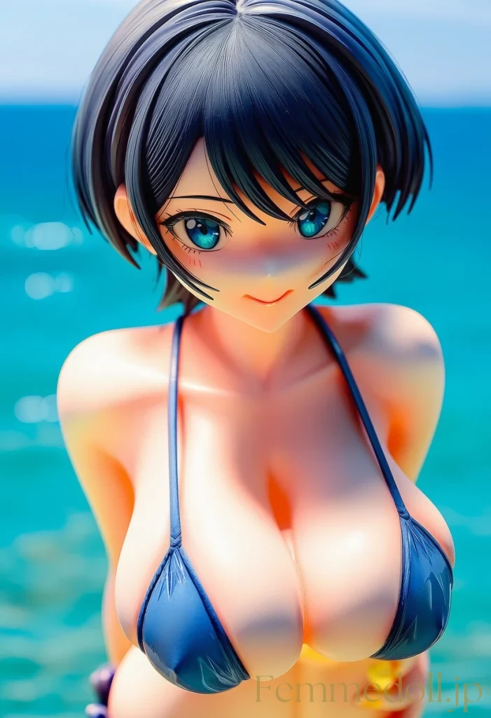 【彼女、お借りします】更科瑠夏海水着の爆乳がはみ出しプルプル誘惑【巨乳エロCG30枚】 5枚目