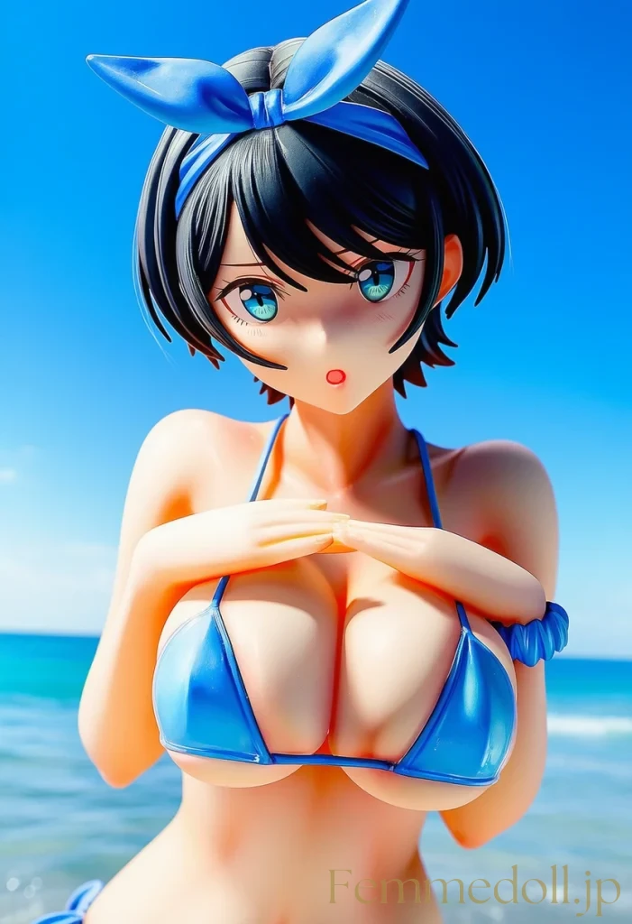 【彼女、お借りします】更科瑠夏海水着の爆乳がはみ出しプルプル誘惑【巨乳エロCG30枚】 28枚目