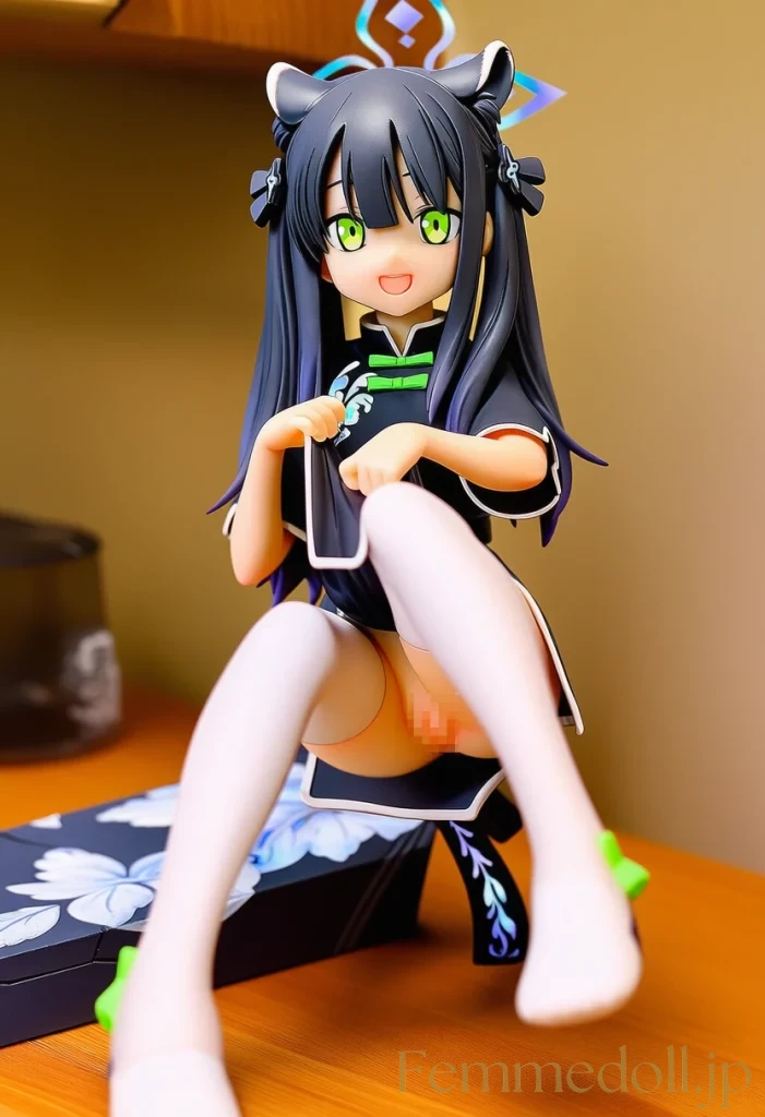 「秘薬のせいで、こんなに小さくなっちゃった…♡」チャイナシュエリンの幼女化ドレス姿 9枚目