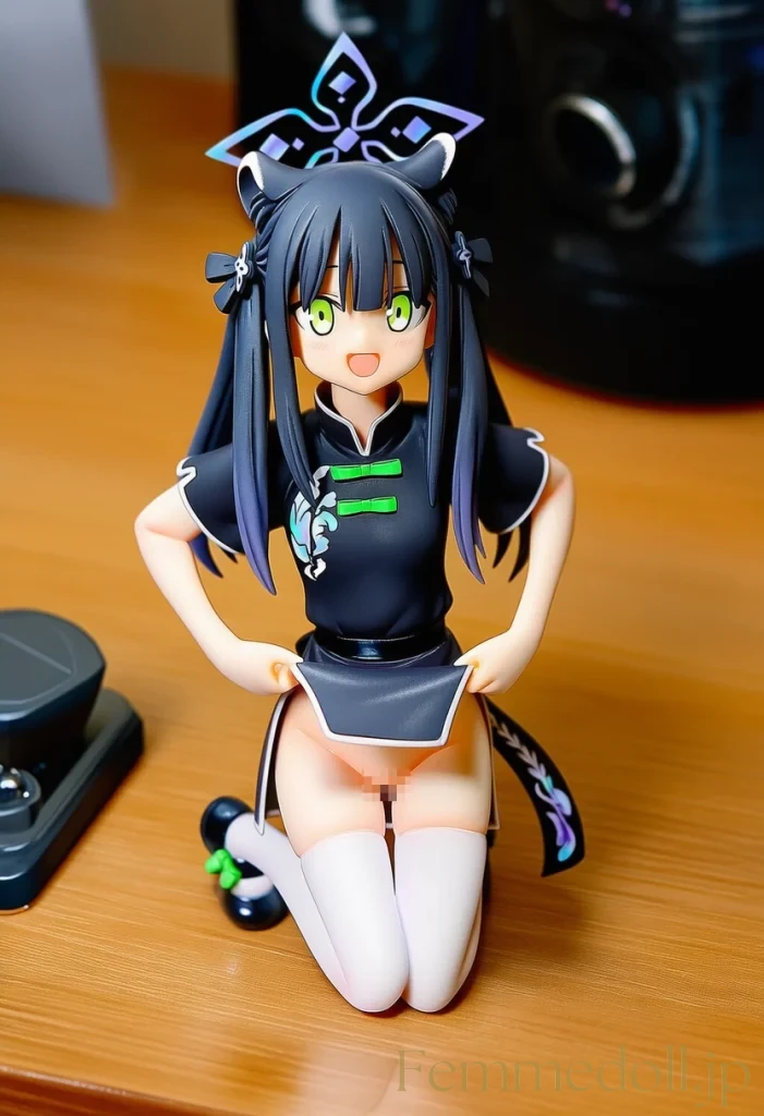 「秘薬のせいで、こんなに小さくなっちゃった…♡」チャイナシュエリンの幼女化ドレス姿 1枚目