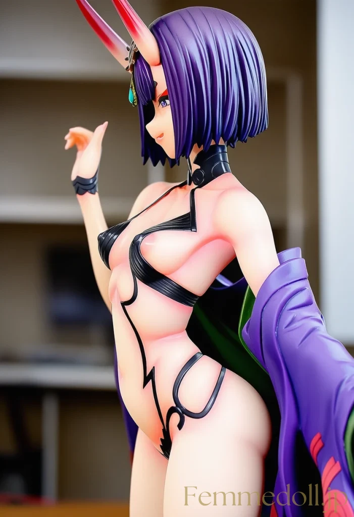 【FGO】酒呑童子の着物がはだけ、華奢なボディで誘惑【フィギュアAIイラスト30枚】 30枚目