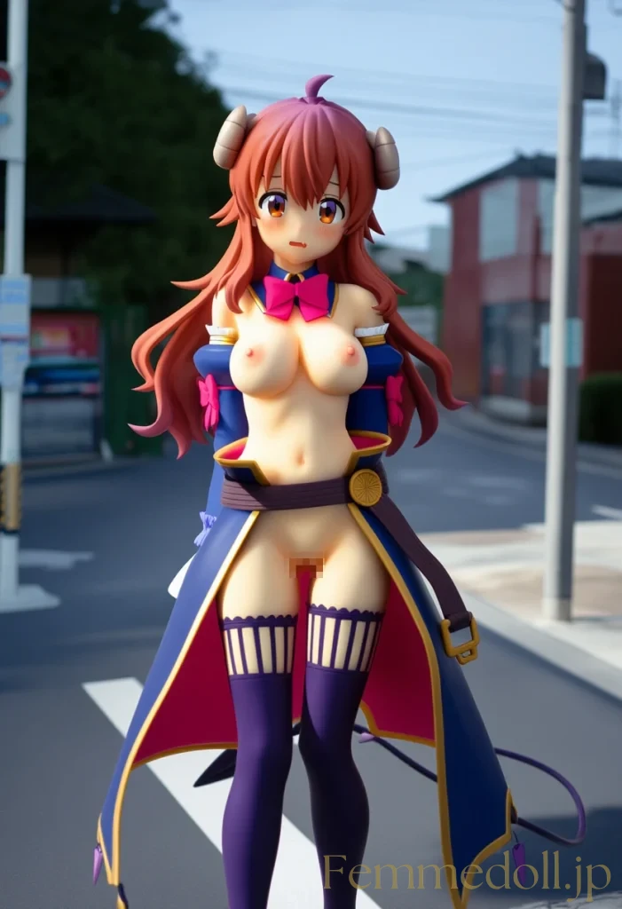 シャミ子「見ないでぇ…」危機管理フォームで街中露出羞恥【エロイラスト30枚】 16枚目