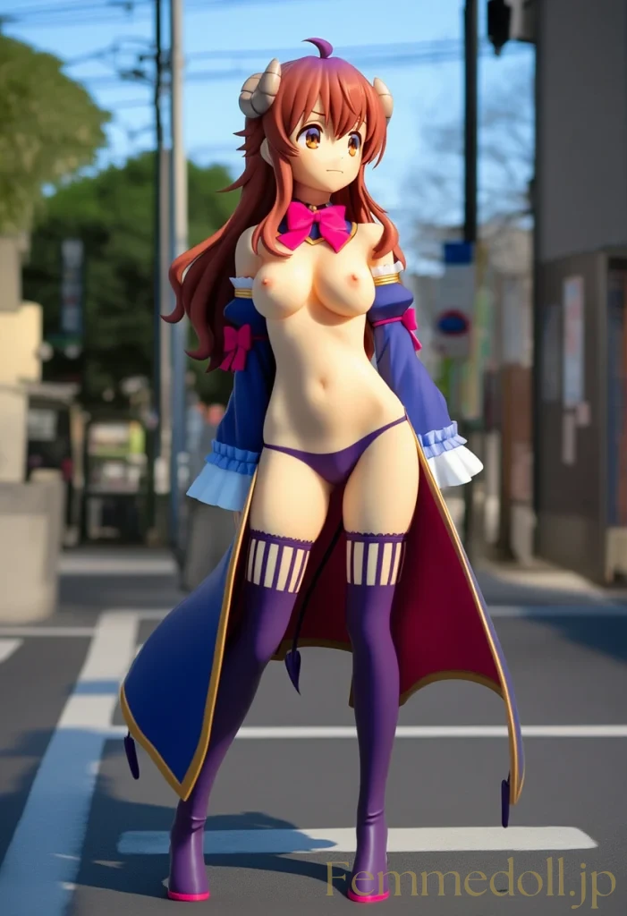 シャミ子「見ないでぇ…」危機管理フォームで街中露出羞恥【エロイラスト30枚】 9枚目