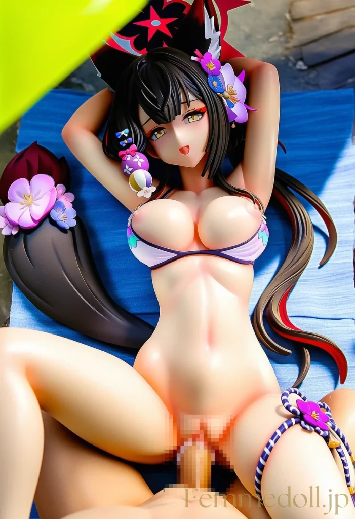 【ブルアカ/エロ画像】狐耳ワカモが先生と水着SEXでイキまくる画像集 27枚目