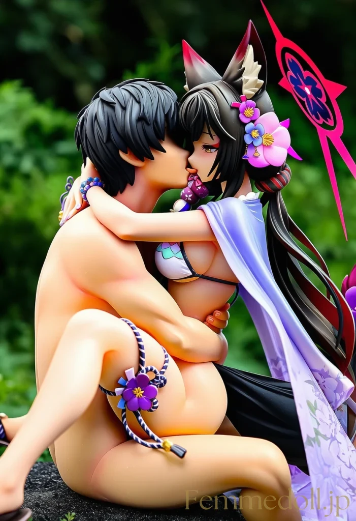 【ブルアカ/エロ画像】狐耳ワカモが先生と水着SEXでイキまくる画像集 4枚目