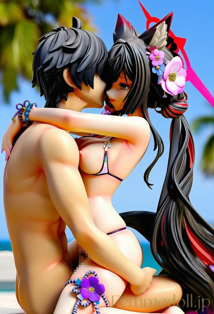 【ブルアカ/エロ画像】狐耳ワカモが先生と水着SEXでイキまくる画像集 10枚目