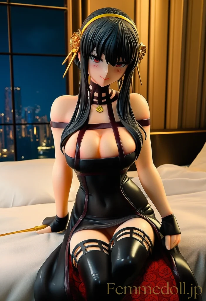 【SPY×FAMILY】ヨル黒ドレスの爆乳が誘惑でプルプル露わに【エロCG42枚】 9枚目