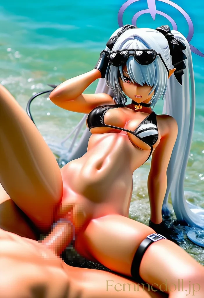 【ブルーアーカイブ】イオリ「イッちゃう、先生ぇ…♡」水着SEXの快楽イキ顔が可愛すぎる！【AIイラスト30枚】 61枚目