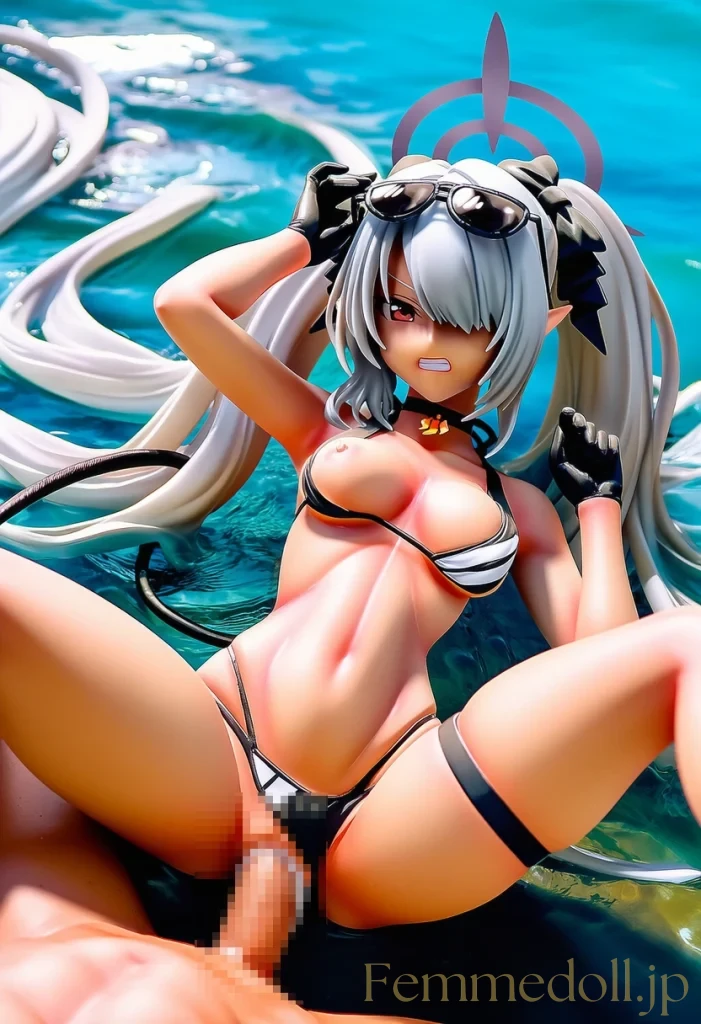 【ブルーアーカイブ】イオリ「イッちゃう、先生ぇ…♡」水着SEXの快楽イキ顔が可愛すぎる！【AIイラスト30枚】 43枚目