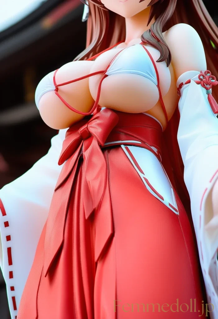 【オリジナル】巨乳少女「は、恥ずかしい…」巫女風ビキニで境内お散歩【AIエロ30枚】 57枚目