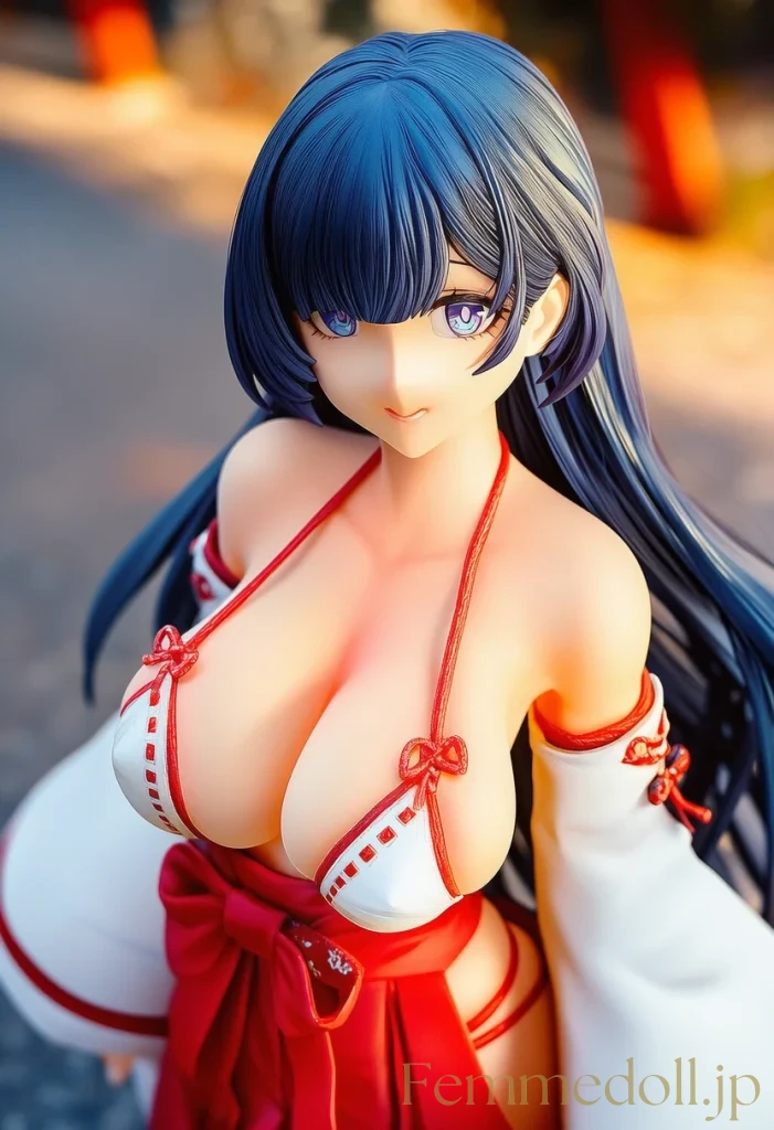【オリジナル】巨乳少女「は、恥ずかしい…」巫女風ビキニで境内お散歩【AIエロ30枚】 37枚目