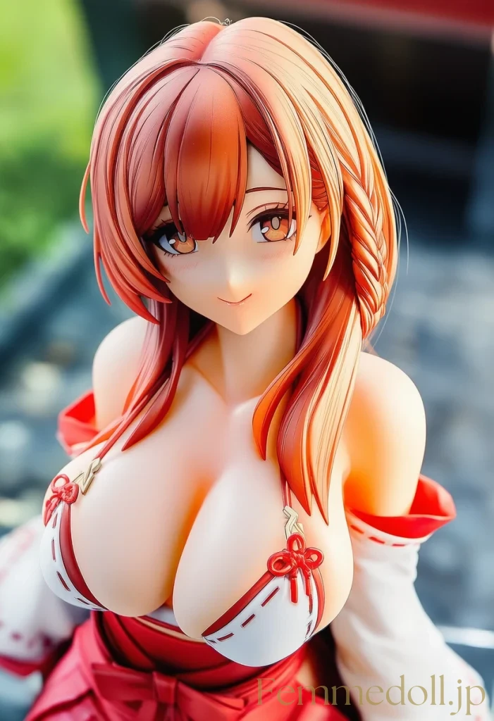 【オリジナル】巨乳少女「は、恥ずかしい…」巫女風ビキニで境内お散歩【AIエロ30枚】 69枚目