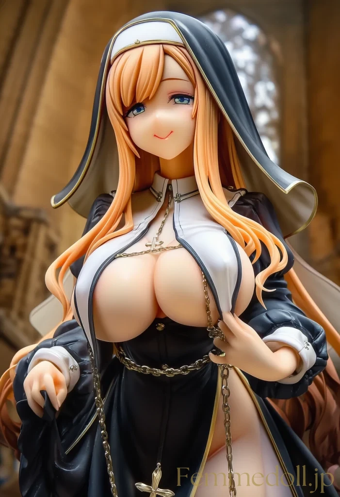 【オリジナル】聖なる爆乳シスター、おっぱい強調衣装でむちむちボディが限界に【フィギュア風エロイラスト30枚】 15枚目