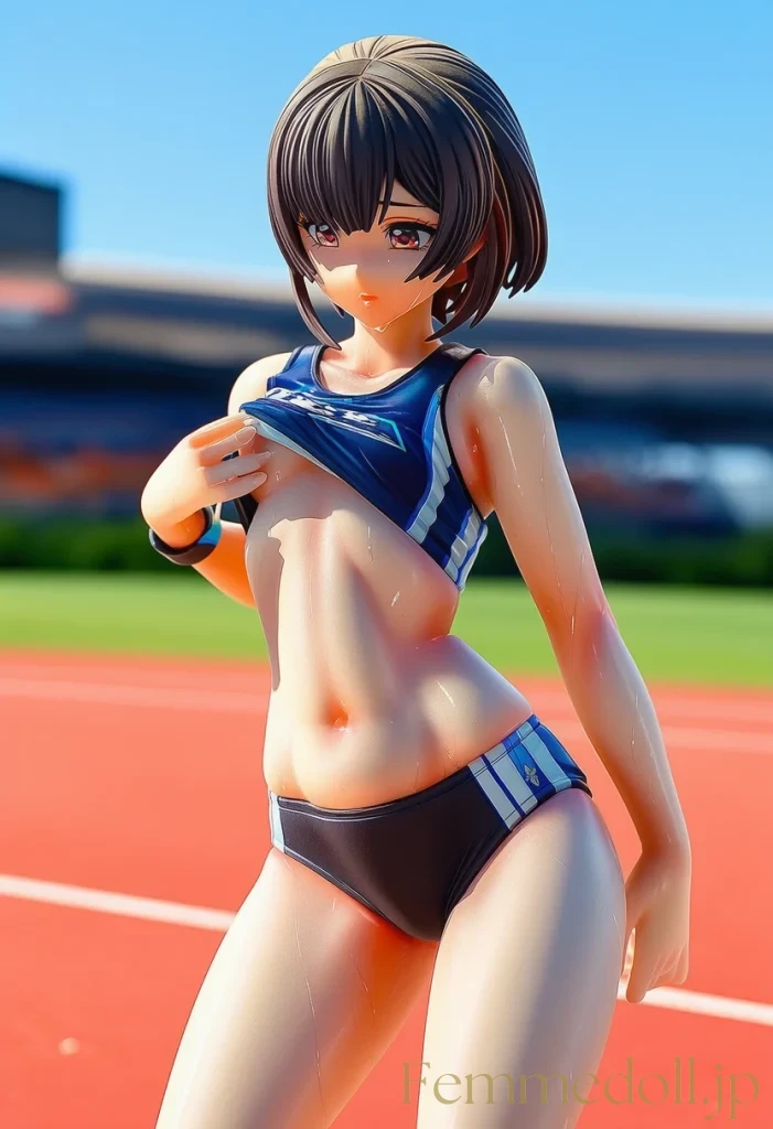 【オリジナル】陸上少女「もっと見て…」トラックで引き締めボディ全開【AIエロイラスト36枚】 26枚目
