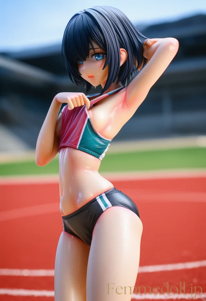 【オリジナル】陸上少女「もっと見て…」トラックで引き締めボディ全開【AIエロイラスト36枚】 23枚目