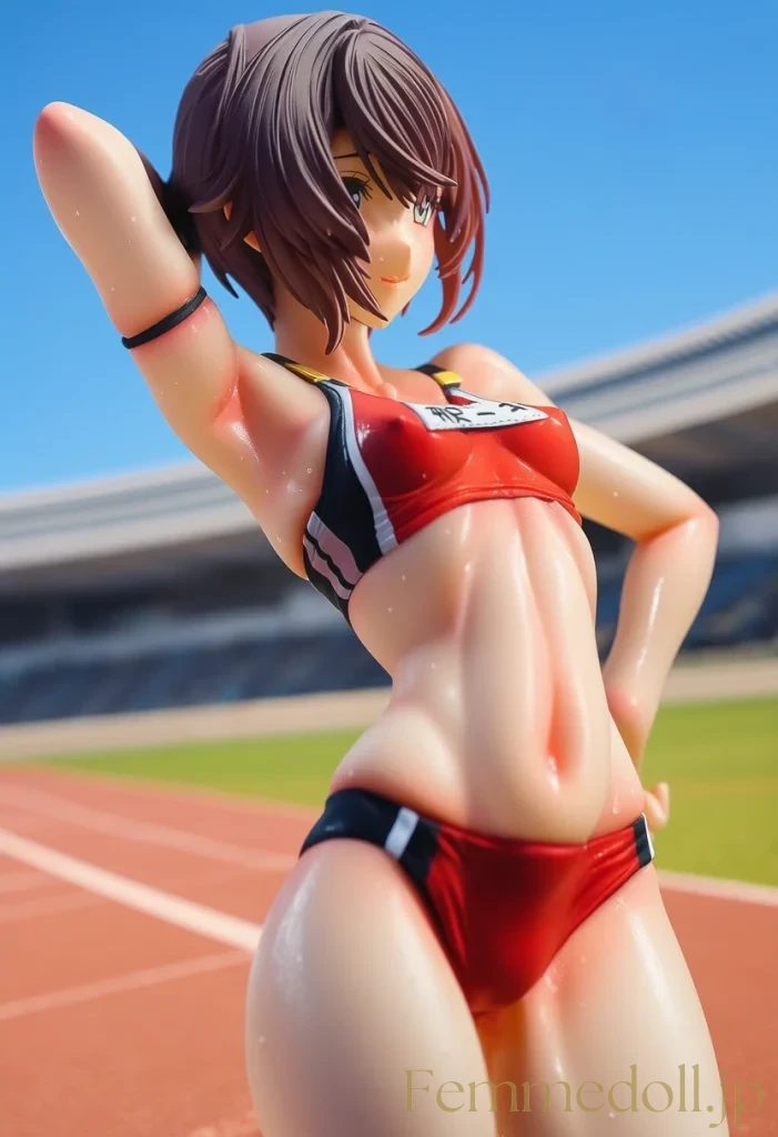 【オリジナル】陸上少女「もっと見て…」トラックで引き締めボディ全開【AIエロイラスト36枚】 22枚目