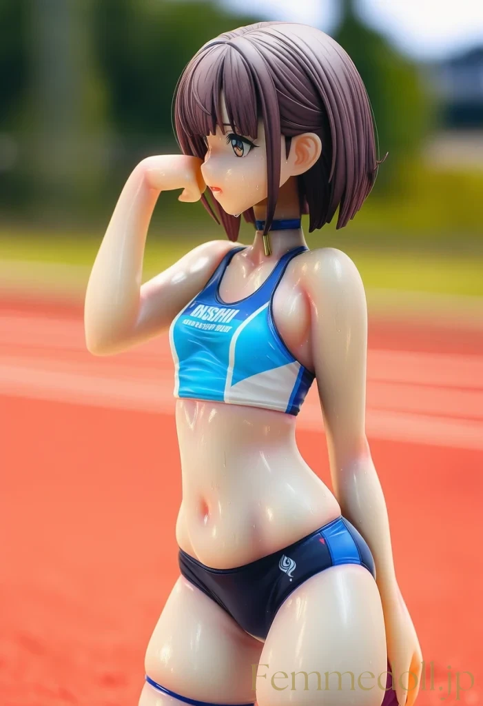 【オリジナル】陸上少女「もっと見て…」トラックで引き締めボディ全開【AIエロイラスト36枚】 12枚目