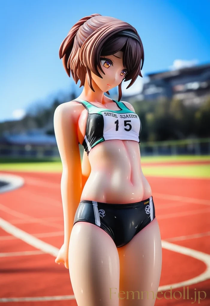 【オリジナル】陸上少女「もっと見て…」トラックで引き締めボディ全開【AIエロイラスト36枚】 2枚目