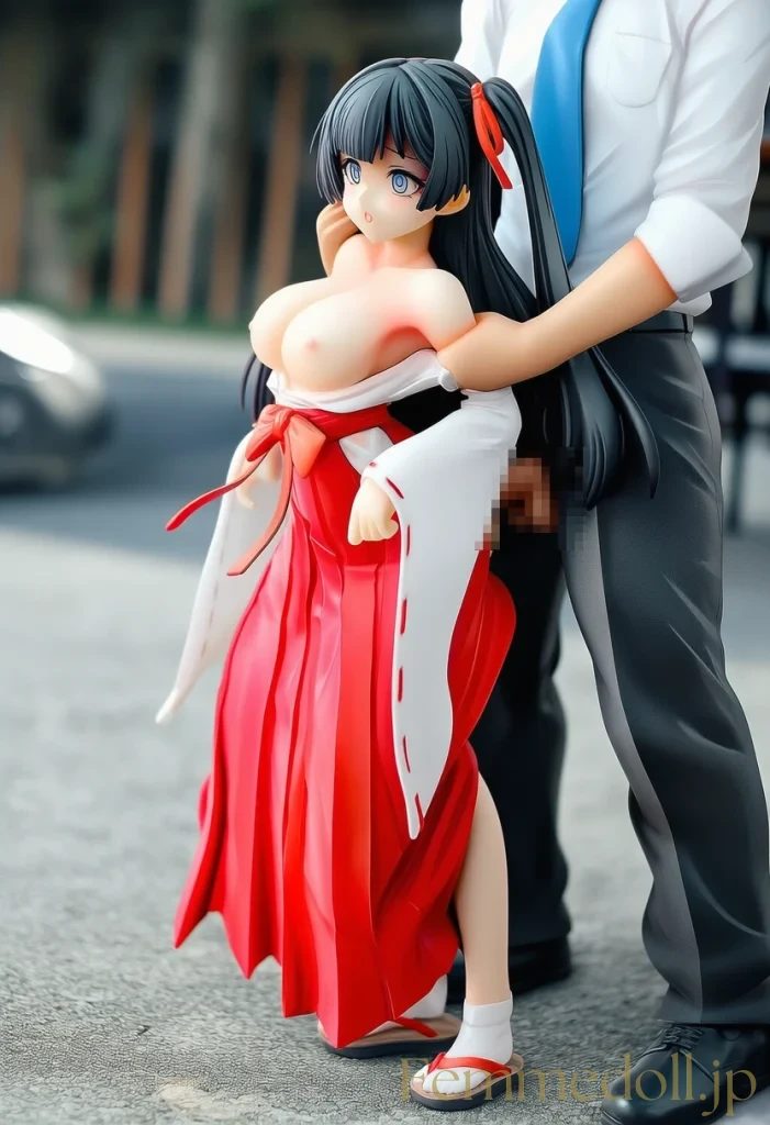 【オリジナル】巫女「イッちゃう…！」境内催眠SEXお祓い棒で悶絶イキ【フィギュア風オリジナル42枚】 32枚目