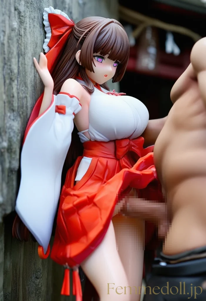 【オリジナル】巫女「イッちゃう…！」境内催眠SEXお祓い棒で悶絶イキ【フィギュア風オリジナル42枚】 30枚目