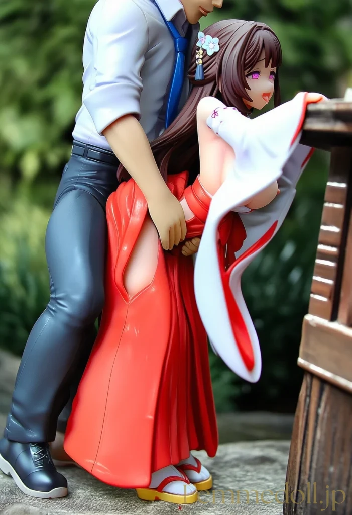 【オリジナル】巫女「イッちゃう…！」境内催眠SEXお祓い棒で悶絶イキ【フィギュア風オリジナル42枚】 11枚目