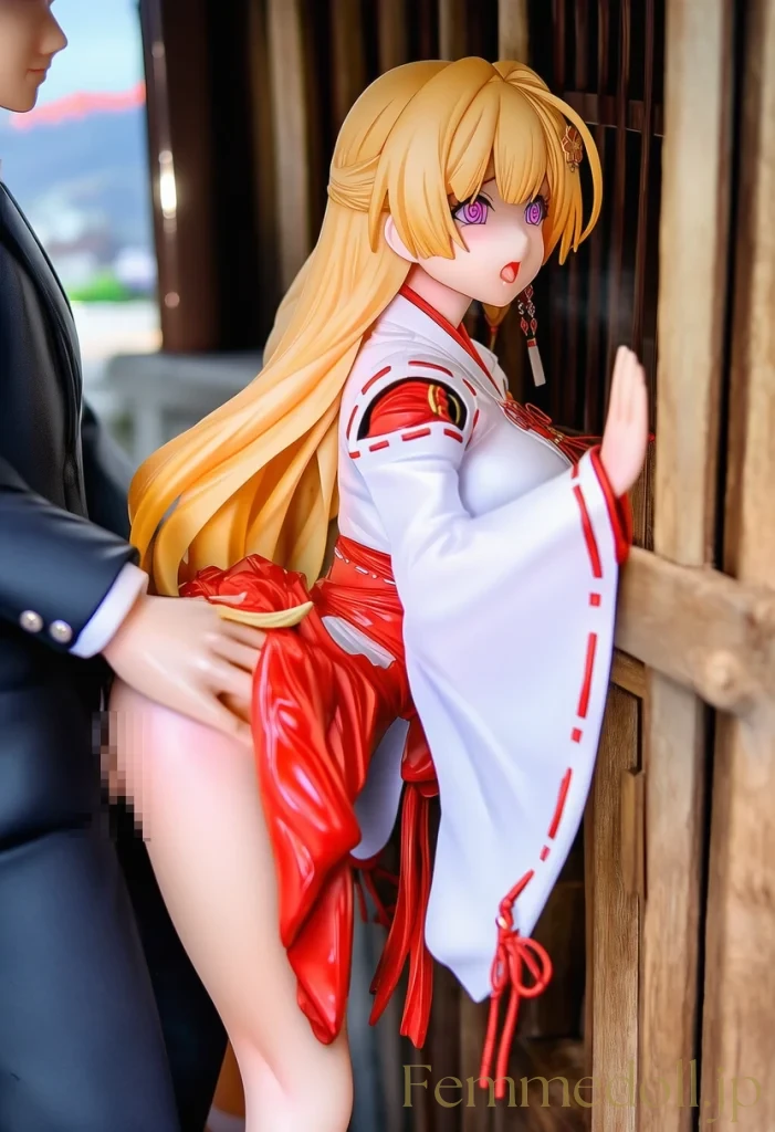 【オリジナル】巫女「イッちゃう…！」境内催眠SEXお祓い棒で悶絶イキ【フィギュア風オリジナル42枚】 35枚目