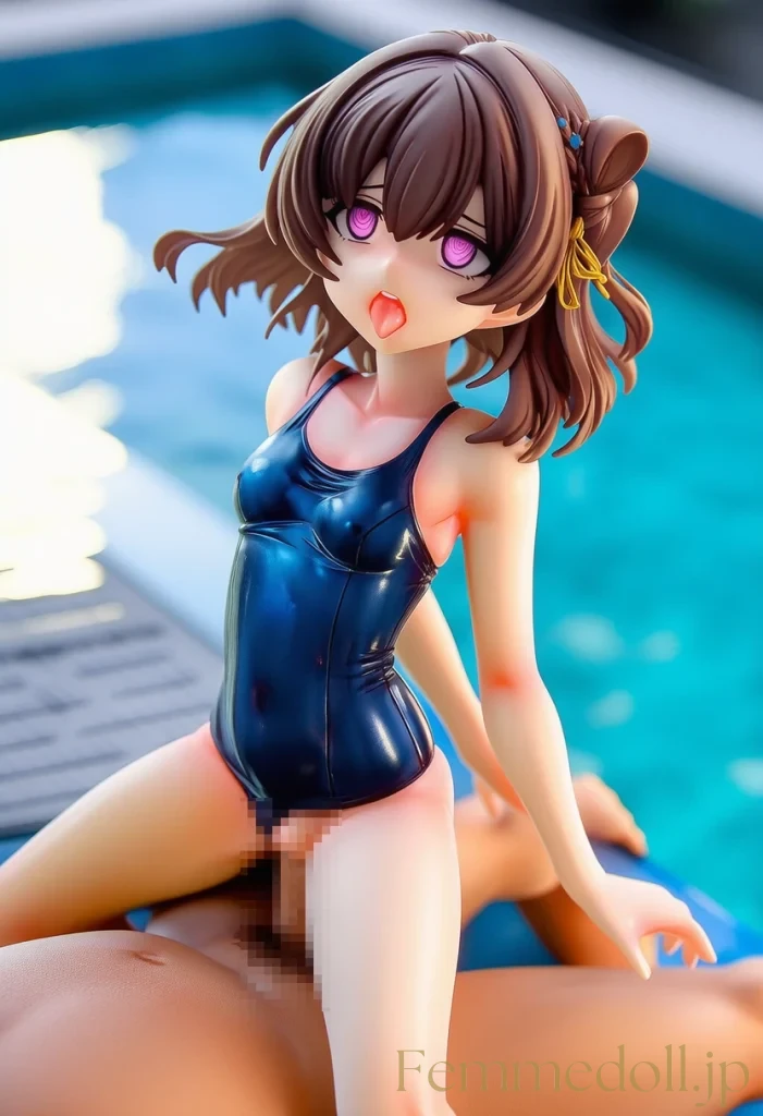 【オリジナル】貧乳美少女がスク水姿で催眠SEX【AIエロイラスト42枚】 66枚目