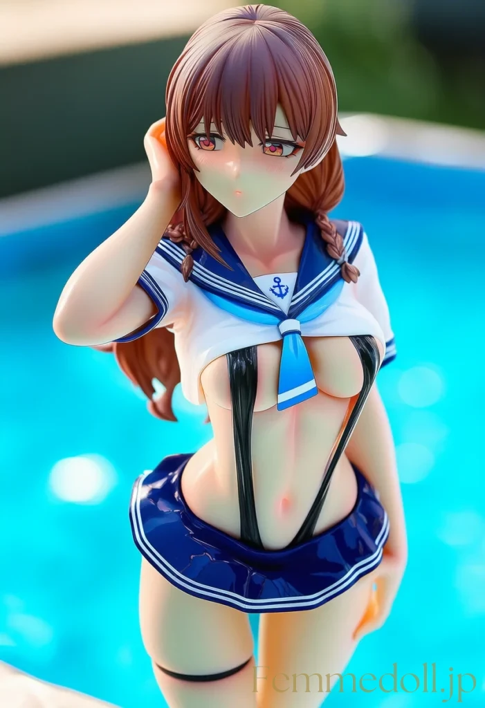 セーラー服の下にスリングショット　セクシー衣装で誘惑♡美少女イラストまとめ 21枚目