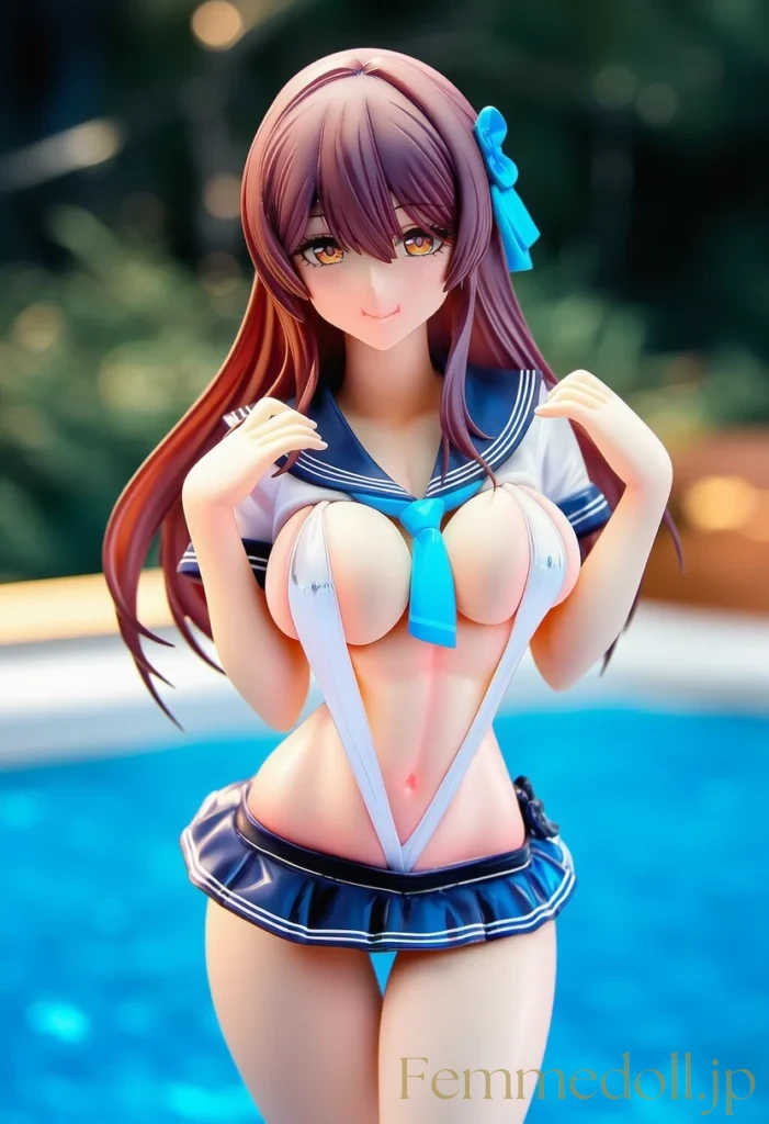 セーラー服の下にスリングショット　セクシー衣装で誘惑♡美少女イラストまとめ 20枚目