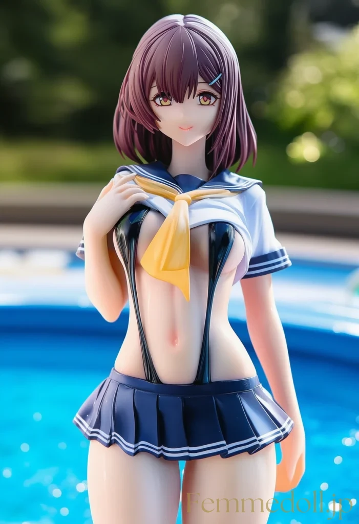 セーラー服の下にスリングショット　セクシー衣装で誘惑♡美少女イラストまとめ 18枚目