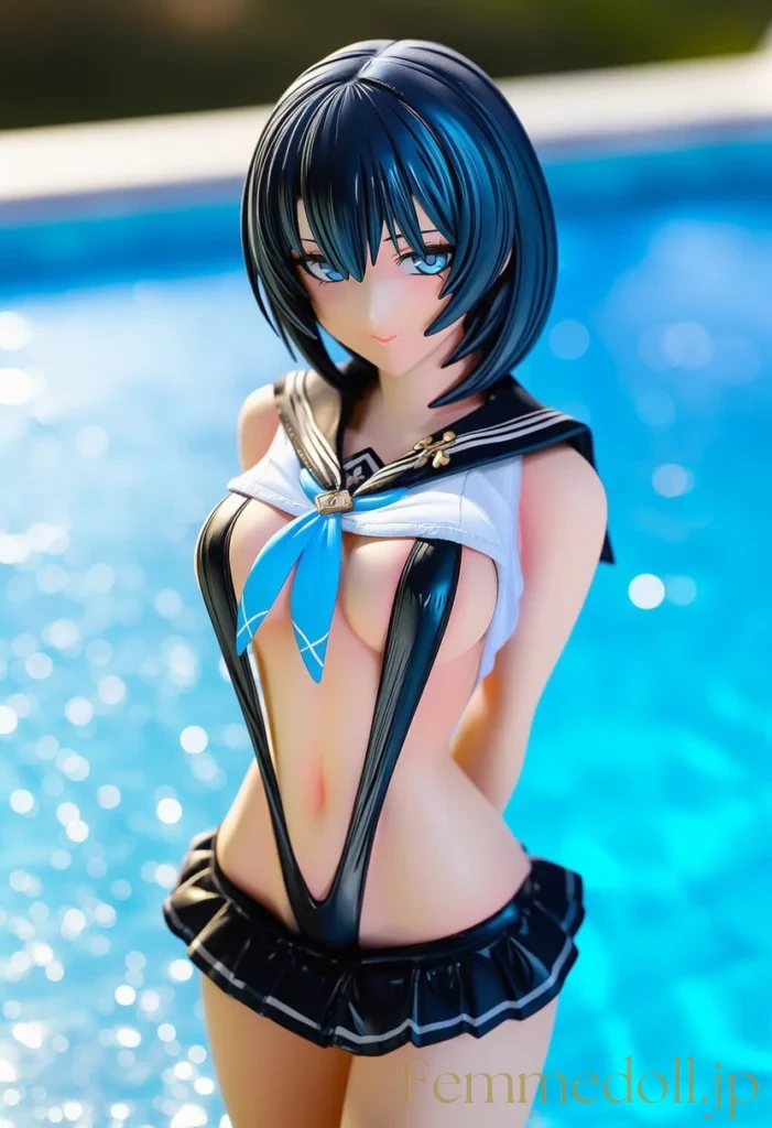 セーラー服の下にスリングショット　セクシー衣装で誘惑♡美少女イラストまとめ 12枚目