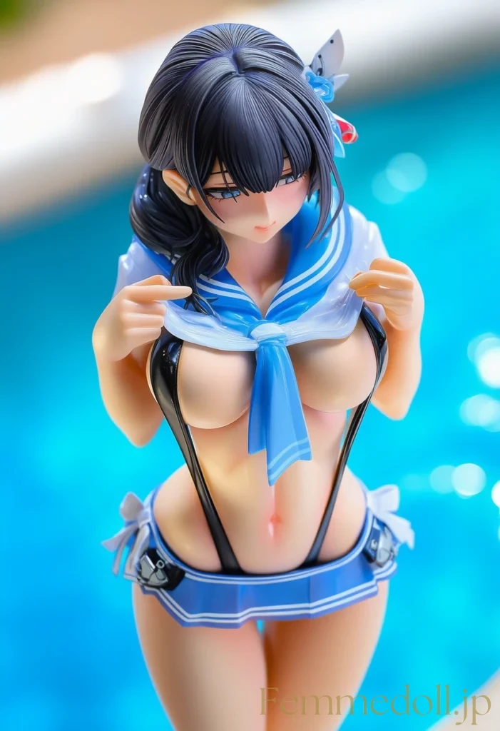 セーラー服の下にスリングショット　セクシー衣装で誘惑♡美少女イラストまとめ 7枚目