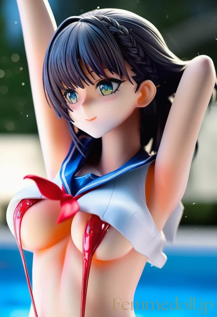 セーラー服の下にスリングショット　セクシー衣装で誘惑♡美少女イラストまとめ 5枚目