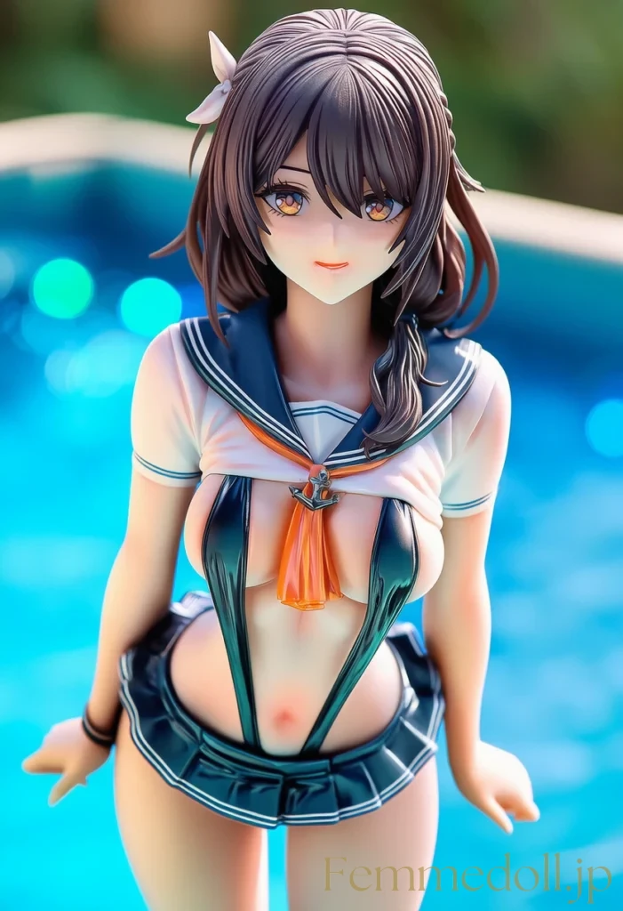 セーラー服の下にスリングショット　セクシー衣装で誘惑♡美少女イラストまとめ 25枚目