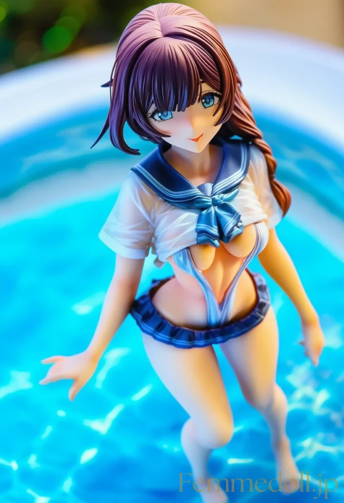 セーラー服の下にスリングショット　セクシー衣装で誘惑♡美少女イラストまとめ 22枚目