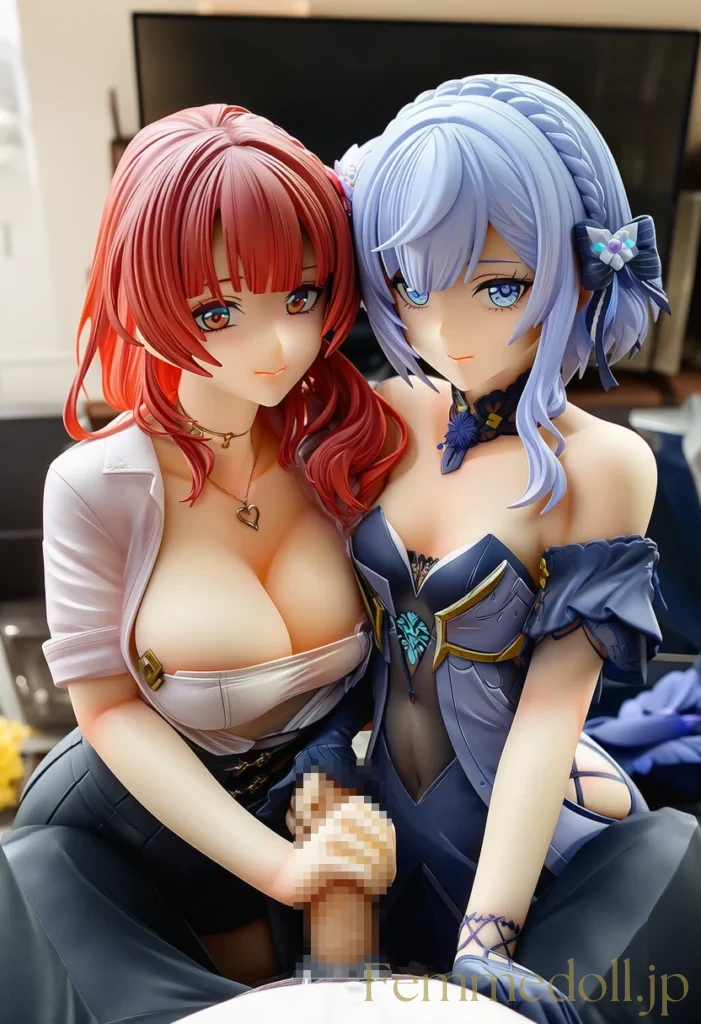 2人の美少女が同時に扱く　極上W手コキハーレムイラスト 30枚 12枚目