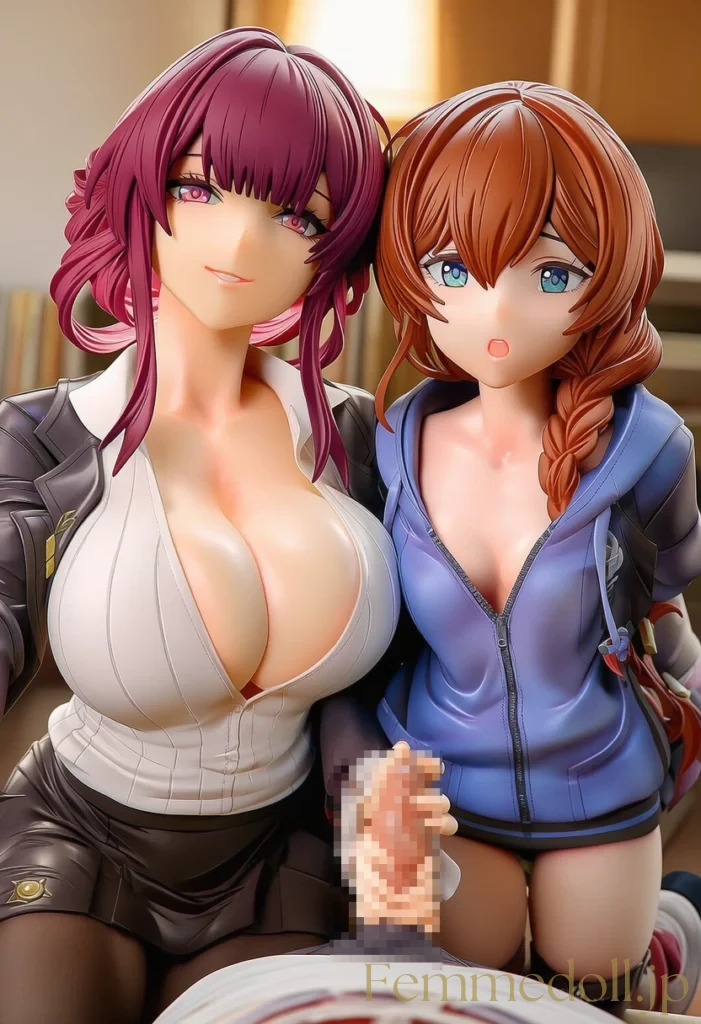 2人の美少女が同時に扱く　極上W手コキハーレムイラスト 30枚 2枚目