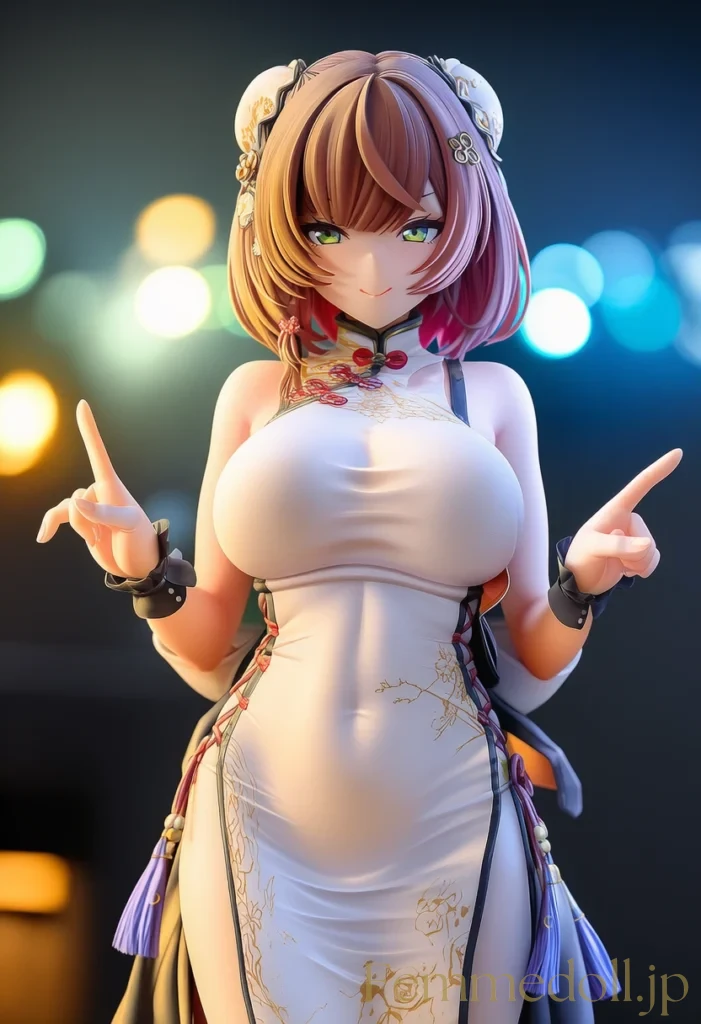 艶やかなチャイナドレスに包まれた爆乳美女 21枚目