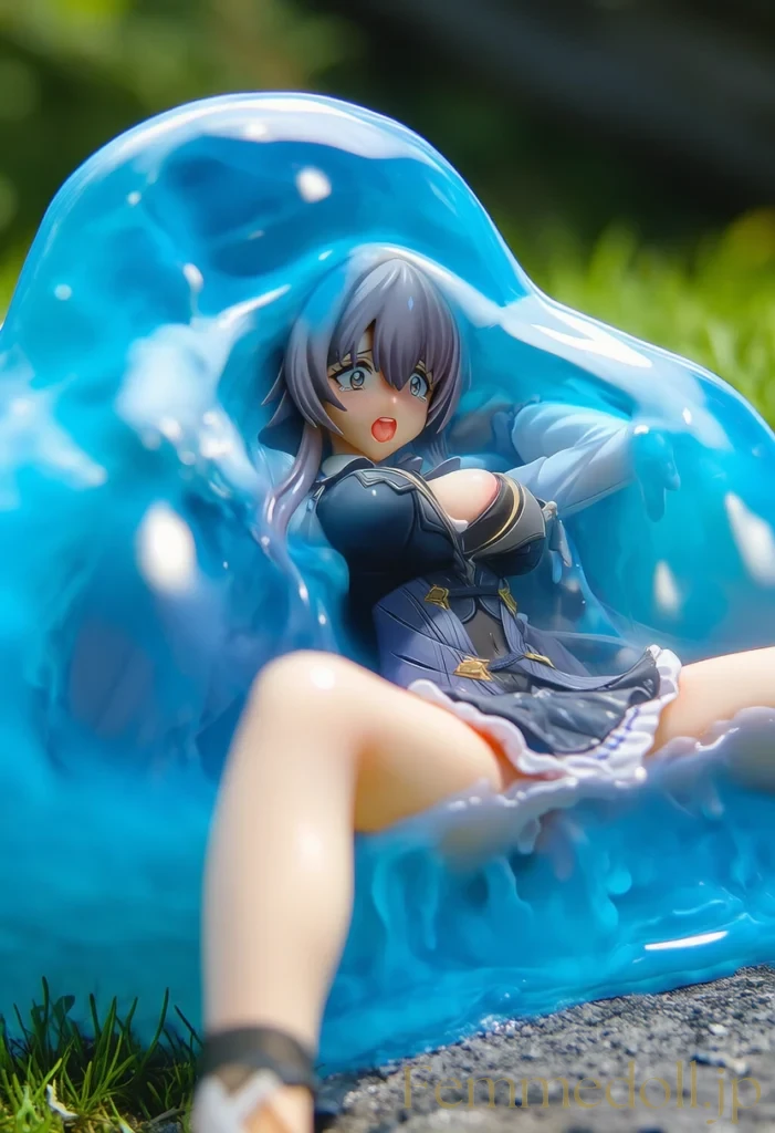 爆乳美女がスライムに犯される　全身を溶かされるような快楽 49枚目