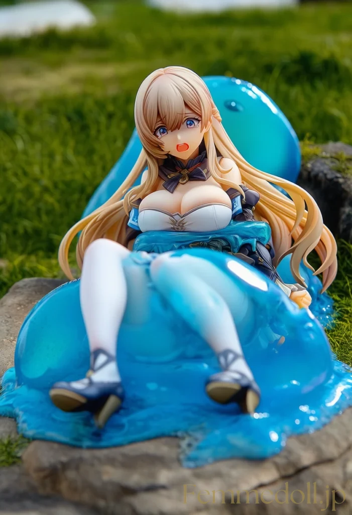 爆乳美女がスライムに犯される　全身を溶かされるような快楽 65枚目