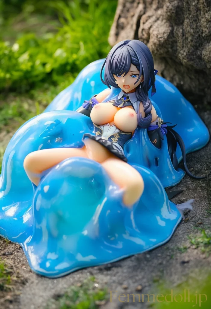 爆乳美女がスライムに犯される　全身を溶かされるような快楽 61枚目