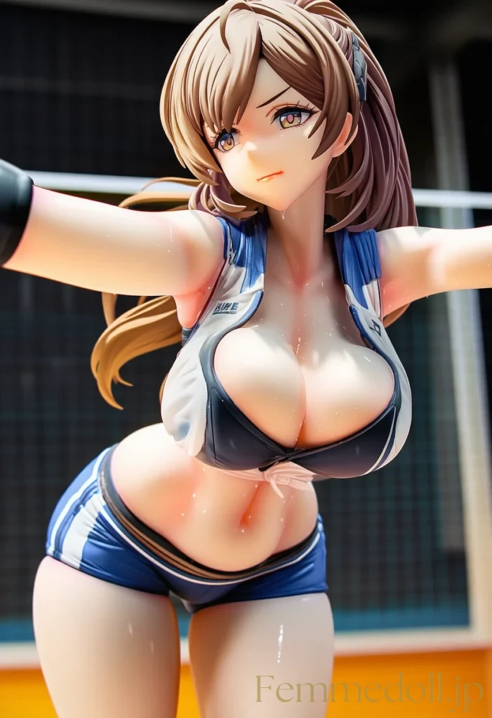 バレー部女子の汗塗れ爆乳　練習後に溢れ出すエロス 42枚目