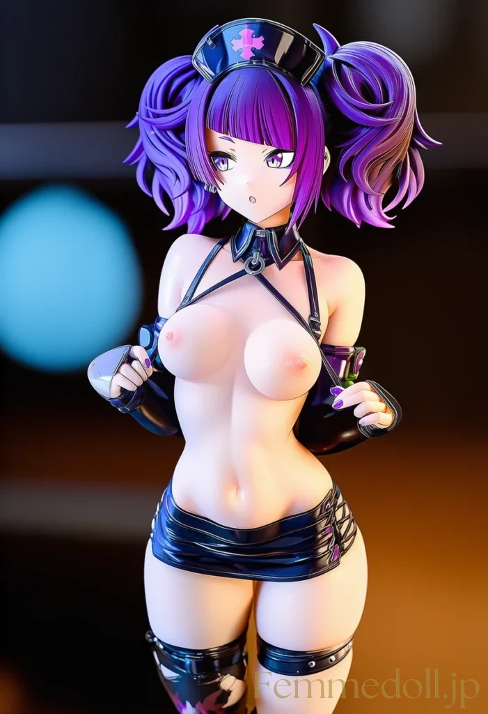 【シャニマス】田中摩美々:黒ナースの甘く怠惰な紫の誘惑【AI生成イラスト30枚】 43枚目