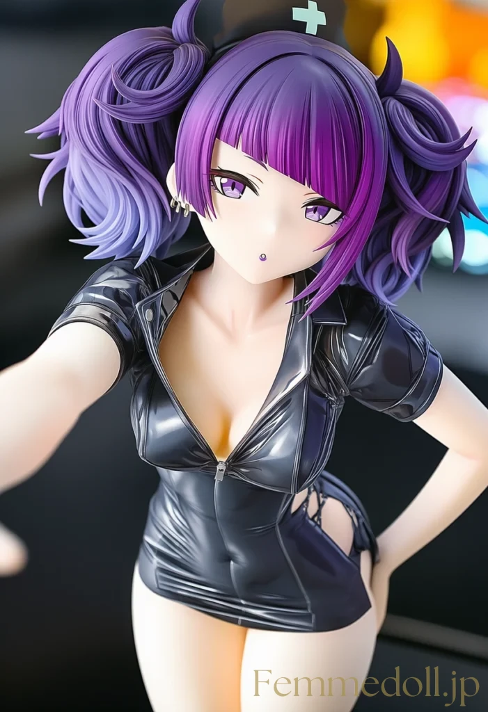 【シャニマス】田中摩美々:黒ナースの甘く怠惰な紫の誘惑【AI生成イラスト30枚】 27枚目