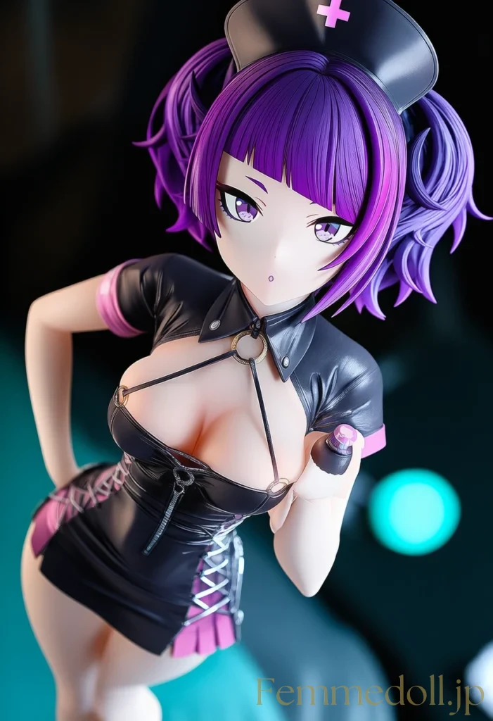 【シャニマス】田中摩美々:黒ナースの甘く怠惰な紫の誘惑【AI生成イラスト30枚】 97枚目